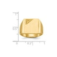 thumbnail image 5 of 14K Yellow Gold Ring Band Signet 3 to 15 mm (tapered), Size 8, 5 of 5
