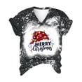 thumbnail image 2 of jsaierl Womens Christmas Shirts Short Sleeve Merry Christmas Graphic Tops Funny Crewneck Shirt Bleached Dressy Casual Tees Blouse Top for Women Fashion 2024, 2 of 5