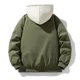 thumbnail image 4 of Ceisia Men's solid color warm hooded coat long sleeve outerwear Gift, 4 of 4