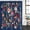 Blue, variant on Navy Blue Flowers Shower Curtain Set - Standard 72" x 72" Washable Bathtub Curtain with 12 Hooks, Spring Vintage Floral Leaves Farmhouse Waterproof Fabric Stall Shower Curtains for Bathroom Décor
