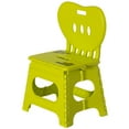 thumbnail image 2 of Basicwise Foldable Step Stool with Heart Shaped Backrest, Plastic Pink, 2 of 9