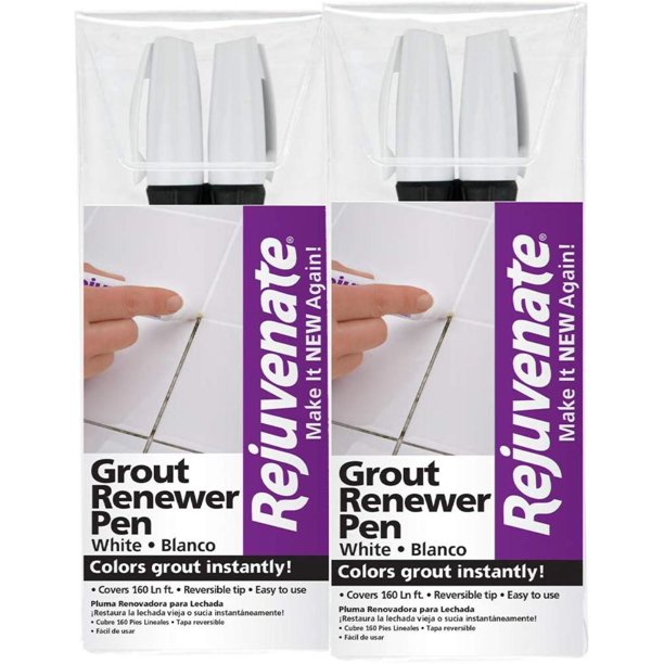White Grout Restorer Marker Pens Restore and Renew Dingy Stained Grout