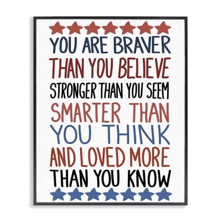 Stupell Industries Bold Self Confidence Phrases Quotes and Sayings Painting Black Framed Art Print Wall Art, 24 x 30