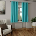 thumbnail image 2 of Ambesonne Fleur de Lis Grommet Curtain, Retro Damask Pattern, 50" x 63", Teal, 2 of 6