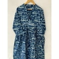 thumbnail image 2 of Indigo Fish Printed Cotton Dress, Sketer Circle Dress, Block Print Blousen Dress ,Short Dress,Floral block Print Dress,Cotton Handmade Dress, 2 of 7