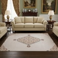 thumbnail image 2 of HomeRoots 679386 5 x 8 ft. Pink Burgundy & Gray Oriental Washable Machine Made Rectangle Area Rug with UV Protection, 2 of 9
