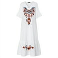 thumbnail image 3 of ZANZEA Womens Dresses Short Sleeve V-Neck Casual Floral Print Bohemian Dress, 3 of 9