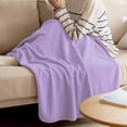 thumbnail image 4 of Throw Blanket for Couch Lavender Purple Soft Fleece Flannel Blankets Cozy Lightweight Blanket for Home Sofa Living Room Simple Style Bed Throws 50" x 60", 4 of 9