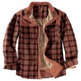 thumbnail image 2 of Futezty Men Corduroy Plaid Sherpa Lined Flannel Shirt Jacket Fleece Coat, 2 of 4