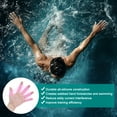thumbnail image 5 of Uxcell 4 Pair Silicone Swimming Gloves Webbed Half-Finger Frog Type Medium Gloves Pink, 5 of 7