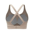 thumbnail image 7 of COMVALUE Sports Bras for Women, Criss Cross Back Medium Support Bras Strappy Yoga Workout Bra with Pads (Beige, XL), 7 of 7