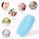 thumbnail image 4 of Juego de depurador corporal de silicona con soporte para jabón, cepillo de baño y champú 2 en 1, lufa exfoliante de silicona, hace espuma y es más higiénico que la lufa tradicional (azul) BANYUO Electrónica, 4 of 5