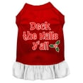 thumbnail image 6 of Christmas Dog Dress, Pet Dog  Cat Dress Screen Printed, "Deck The Halls Y'all", 6 of 10