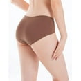 thumbnail image 4 of Women's Mid Rise Tagless Plain Color Full Coverage Cotton Hipster Panties 6-Pack(Afterglow,Medium), 4 of 7