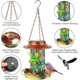 thumbnail image 3 of Comedero solar para pájaros para colgar al aire libre, comederos de pájaros salvajes exteriores impermeables de metal solar, comederos de cardenales, regalos para los amantes de los pájaros, luz, 3 of 5