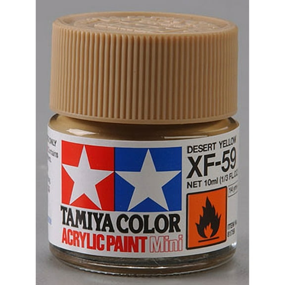 Tamiya Acrylic Mini XF59 Desert Yellow 10ml TAM81759 Plastics Paint Acrylic