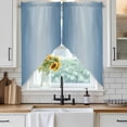 thumbnail image 4 of Blue Ombre Kitchen Window Curtains, Swag Curtains Valance for Bedroom Living Room Bathroom, Modern Gradient Abstract Art Rod Pocket Window Treatment Curtain Block Drapes 2 Panels 36"x63", 4 of 9