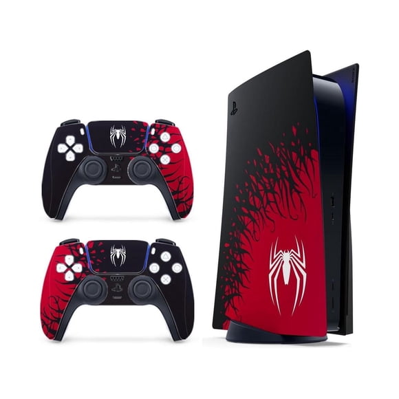 [for PS5 Disc Edition] - Superhero Skin for PlayStation 5, Premium 3M Vinyl Cover Skins Wraps for PS5 Disc Edition Console and Controller Stickers