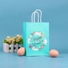 Csengfiy 12PC Easter Cute Bunny Holiday Party Gift Packaging Portable Gift Bag Color Kraft Paper Tote Bag