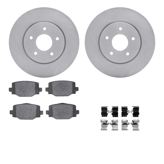 Dynamic Friction Company Rear Brake Rotors with 5000 Advanced Brake Pads includes Hardware 6512-68086