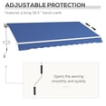 thumbnail image 6 of 10 ft x 12 ft Retractable Patio Awning, Outdoor Canopy Sun Shelter with Adjustable Height, Manual Operation, Water-Resistant Dark Blue Fabric, 6 of 6