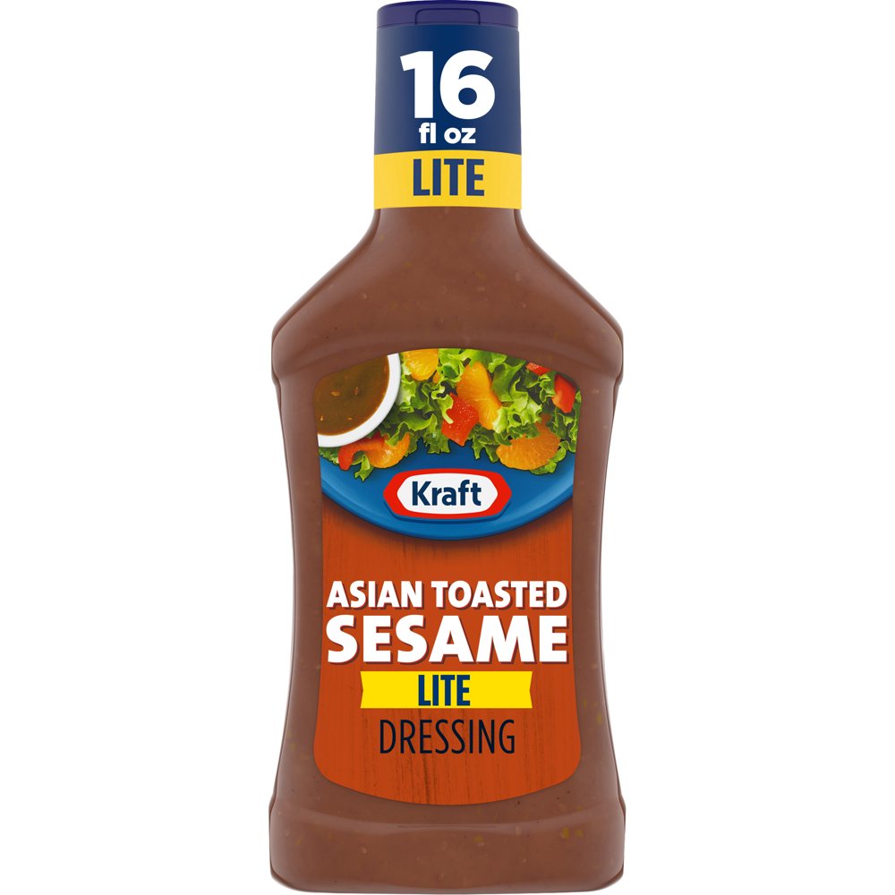 Kraft Asian Toasted Sesame Lite Salad Dressing, 16 fl oz Bottle