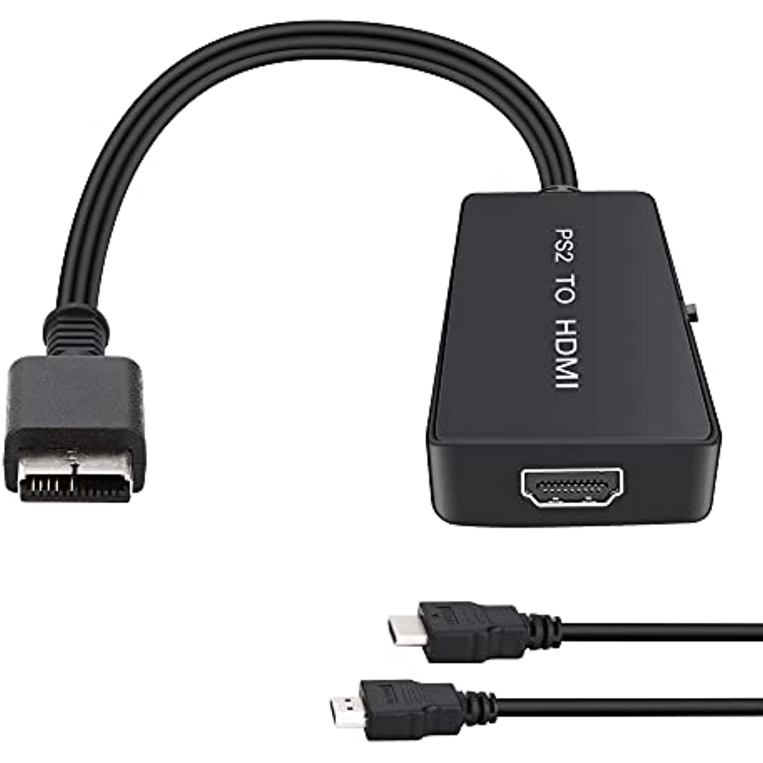 PS2 To HDMI Converter, PS2 HDMI Cable Support 1080P/720P, Composite To