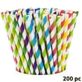 thumbnail image 2 of Biodegradable Straws Disposable Paper Straws for Drinking  Assorted 100/200-Pack, 2 of 5