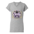 thumbnail image 2 of Wild Bobby Cheerleading All Stars Girl Sports Women Standard V-Neck Tee, Heather Grey, Small, 2 of 5