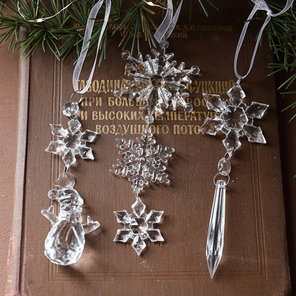Gadpiparty 10 Packs Nativity Decor Snowflakes Ornaments Snowflake Pendant  Xmas Hanging Decors Christmas Pendants Hanging Snowflak Christmas Tree