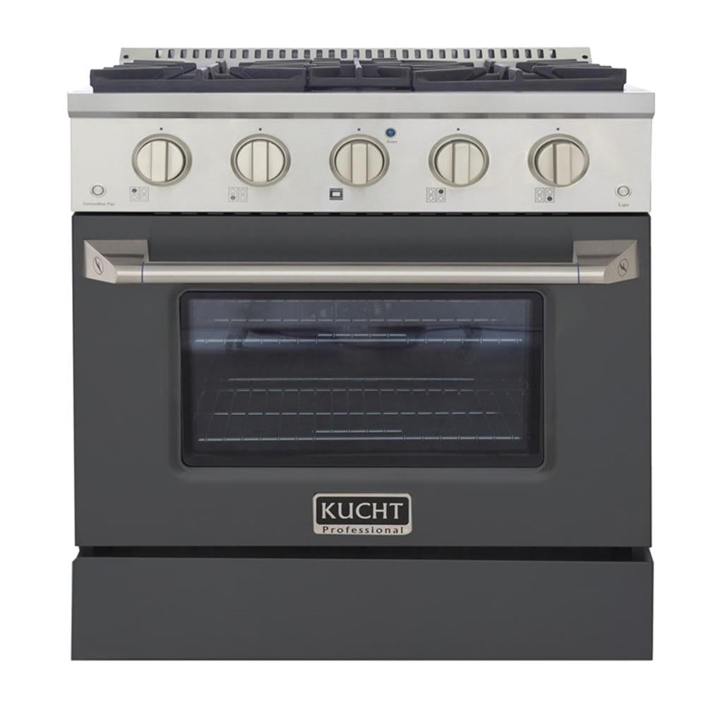 Pemberly Row 30" 4.2 cu. ft. Propane Gas Range w/ Convection Oven in Cement Gray
