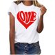 thumbnail image 2 of Xuyuer Valentine's Day women's lover printed t-shirt round neck short sleeve Shirt Women Alphabet ABC I Love You Printed T-Shirts Teacher Valentine Shirt Tees Tops, 2 of 7