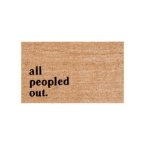 Coir Doormat Coco Floor Mat Coco Coir Door Mat with Heavy Duty Backg Easy to Clean Entry Mat for Entryway Outside Yard Home Decoration Summer Doormat for Door Decor, Patio Decor " All Peopled Out "