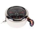 thumbnail image 3 of Xirurus 4in1 3.35 inches / 85 mm Gauge Multifunction Fuel Level Oil Pressure Water Temp Volt Meter DC 8-16V for Car RV Boat Motorcycle, Black Dial Silver Cover C/BAR, 3 of 9