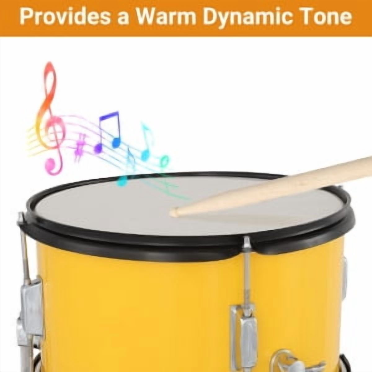 Huisuilinss 5-Piece Junior Drums Set,Beginners Drum Kit with Throne Stool, Pedal & Drumsticks, Kids Drums Musical Instruments W/Cymbal, Hi-Hat, Floor, Tom