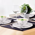 thumbnail image 2 of CASA LITUS Vajilla de Melamina Moderna para 4 Personas (12 Pz): Plato Hondo, Ensaladera y Plato Trinche. Resistente a Ca&iacute;das y Altas Temperaturas, Apta para Lavavajillas, No Microondas. Mod, 2 of 8