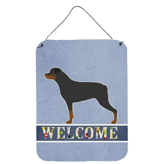 Carolines Treasures BB5570DS1216 Rottweiler Welcome Wall or Door Hanging Prints