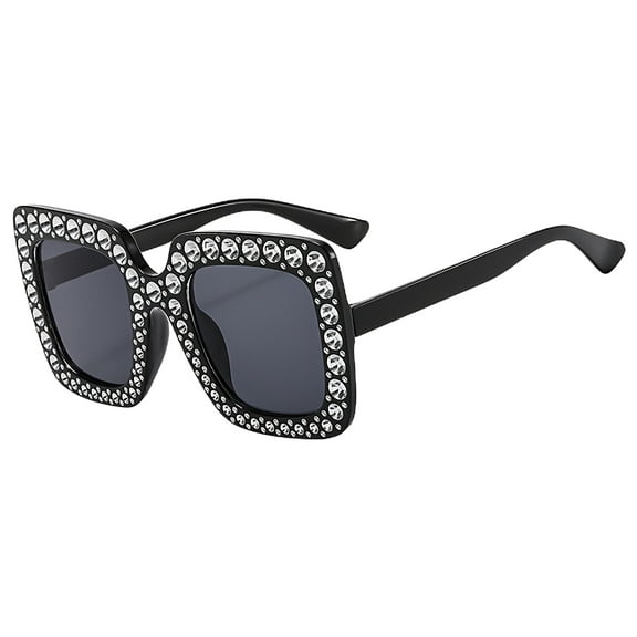 Rhinestone Sunglasses, Sparkly Sun Glasses, Fashion Sunglasses for Women, Oversized Square Frame Bling Sun Glasses, Summer Activity