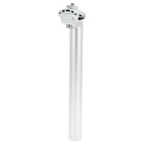 Bike Seat Posts 30.9x300mm Bike Saddle Post Seat Tube Aluminum Alloy Silver Tone Adjustable with Fixing Clip