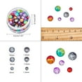 thumbnail image 2 of 400 Pcs Christmas Crackle Glass Beads 6mm/8mm/10mm Round Spray Painted Crackle Loose Beads, 2 of 7