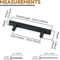 thumbnail image 5 of Black Cabinet Pulls Kitchen Handles 3" Hole Center 6 Pcs Square Drawer Hardware, 5 of 5