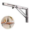 thumbnail image 2 of folding Shelf Brackets Max. Load 220 lb, Heavy Duty Stainless Steel DIY Wall Mounted Shelf Bracket, 2 of 5