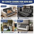 thumbnail image 6 of CHAQLIN Geometric Washable Stretch RV Couch Covers Compatible with Travel Camping, 2 Piece RV Sofa Bed Cover, 6 of 7