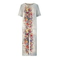 thumbnail image 3 of yievot Lounge Sets for Women Floral Printed Short Sleeve Shirts and Capri Pajamas Sets 2 Piece Sleepwear Loungewear, 3 of 5