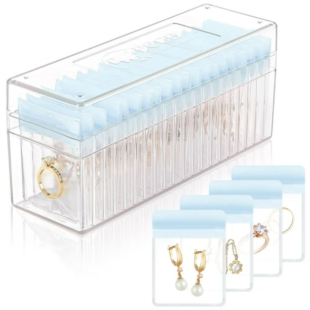 Joyero organizador HOMEHIVE de acrílico con 20 bolsas para mujer