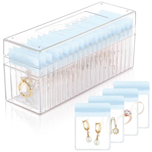Joyero organizador HOMEHIVE de acrílico con 20 bolsas para mujer