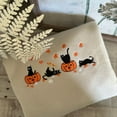 thumbnail image 3 of Black Cats and Pumkin Halloween Embroidered Sweatshirt, 3 of 4