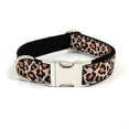 thumbnail image 1 of Collar de perro con estampado de leopardo de diseñador, collar ajustable para mascotas, 1 of 5