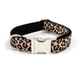 thumbnail image 1 of Collar de perro con estampado de leopardo de diseñador, collar ajustable para mascotas, 1 of 5
