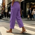 thumbnail image 5 of Hurxie Women Casual Lightweight Drawstring Elastic Waist Pants with Pockets Purple,L, 5 of 6